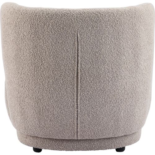 Fauteuil En Tissu Bouclette Taupe - Ester