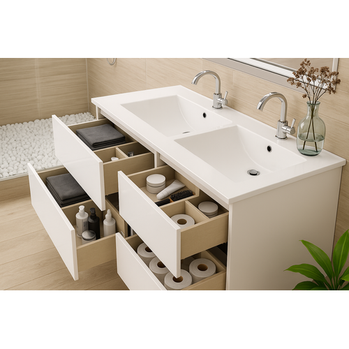 Ensemble Meuble Vasque Niza Az 120cm Blanc Laqué