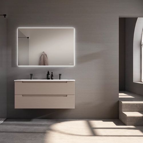 Ensemble Meuble Kyoto Cotton + Vasque Céramique Ada 100cm