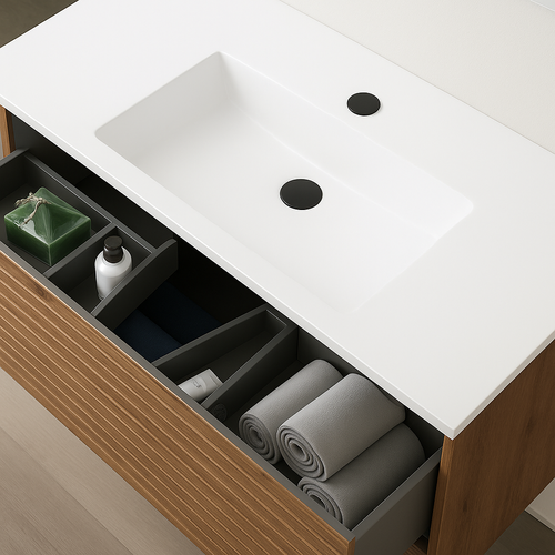 Ensemble Meuble Kyoto Valenti +  Vasque Céramique Ada  80cm
