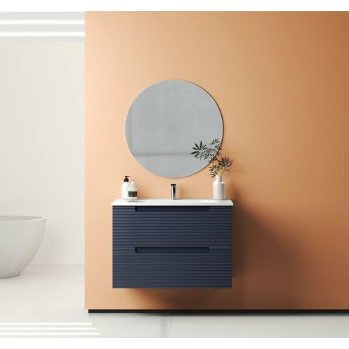 Ensemble Meuble Kyoto Navy + Vasque Céramique Ada 80cm