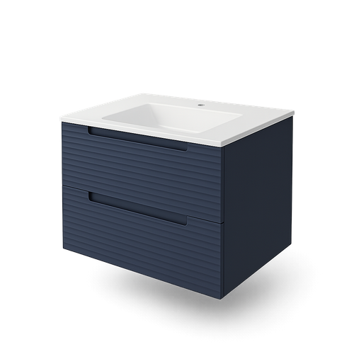 Ensemble Meuble Kyoto Navy + Vasque Céramique Ada 60cm