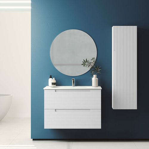 Ensemble Meuble Kyoto Blanc + Vasque Céramique Ada 60cm