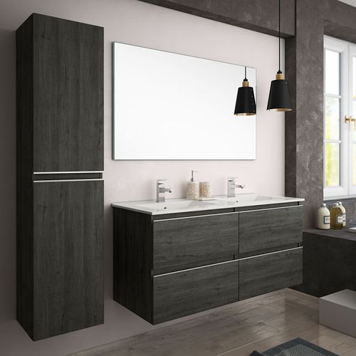 Ensemble Meuble De Salle De Bains Inglet 140cm Ebony