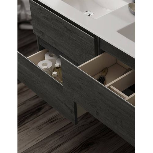 Ensemble Meuble De Salle De Bains Inglet 140cm Ebony