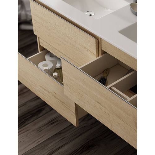 Ensemble Meuble De Salle De Bains Inglet 140cm Bambu