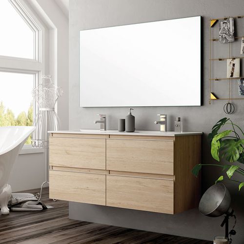 Ensemble Meuble De Salle De Bains Inglet 120cm Bambu