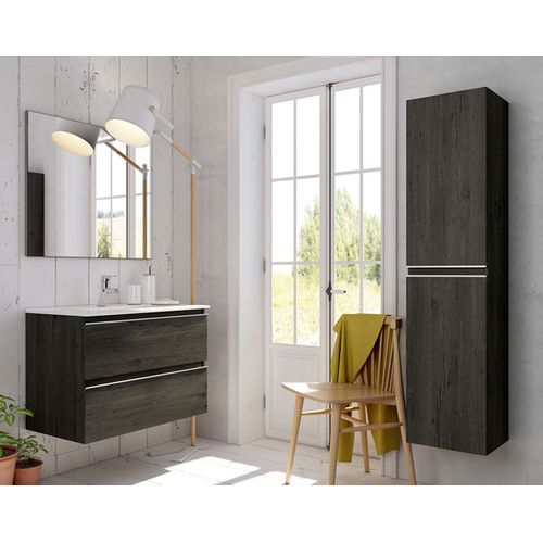 Ensemble Meuble De Salle De Bains Inglet 80cm Ebony