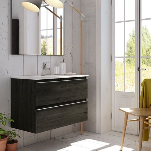 Ensemble Meuble De Salle De Bains Inglet 60cm Ebony