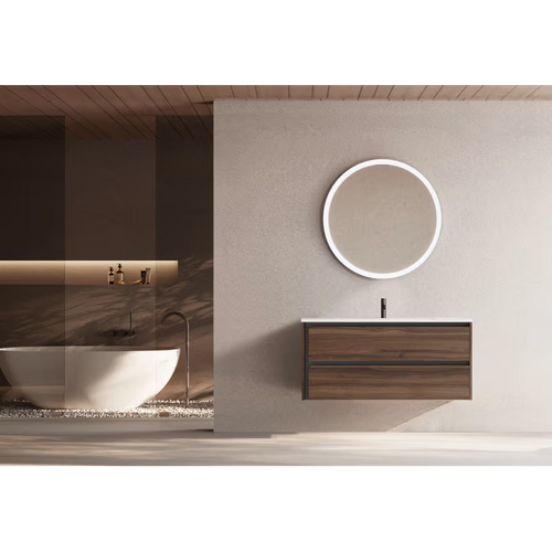 Ensemble Meuble Indico Valenti/noir+ Vasque Céramique Flat 100cm