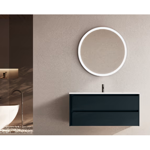 Ensemble Meuble Indico Bleu Navy + Vasque Céramique Flat 100cm
