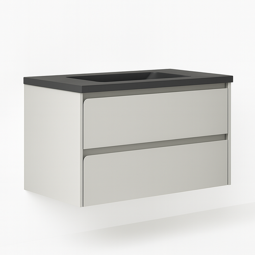 Ensemble Meuble Indico Blanc + Vasque Céramique Flat 80cm