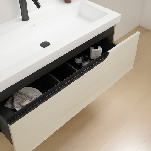 Ensemble Meuble Eleven + Vasque Céramique Flat 100cm Abedul