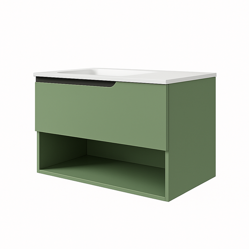 Ensemble Meuble Eleven + Vasque Céramique Flat 100cm Musgo