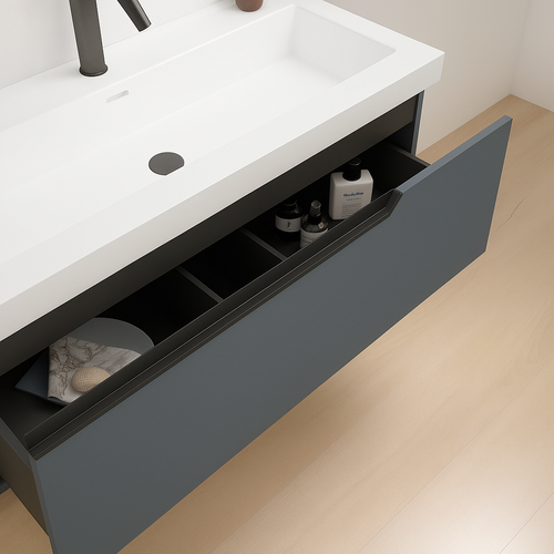 Ensemble Meuble Eleven + Vasque Céramique Flat 100cm Avio