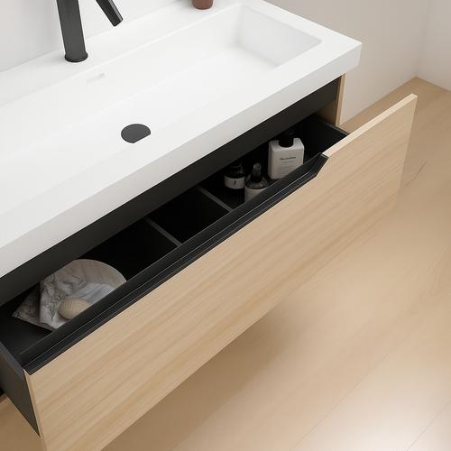 Ensemble Meuble Eleven + Vasque Céramique Flat 80cm Aliso