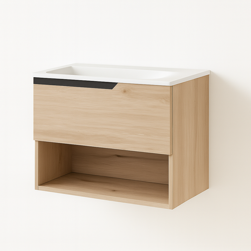 Ensemble Meuble Eleven + Vasque Céramique Flat 80cm Aliso