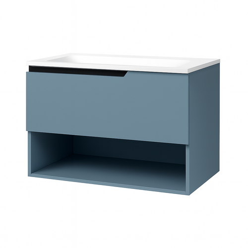 Ensemble Meuble Eleven + Vasque Céramique Flat 60cm Avio