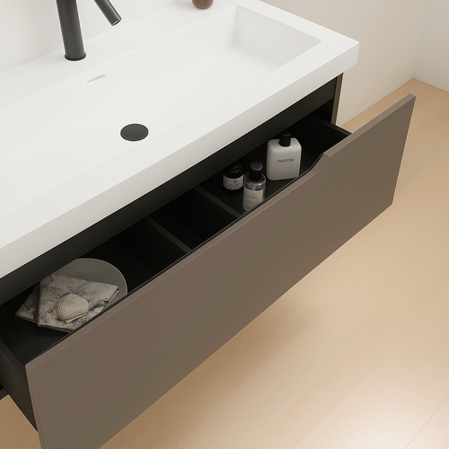 Ensemble Meuble Eleven + Vasque Céramique Flat 60cm Quarzo