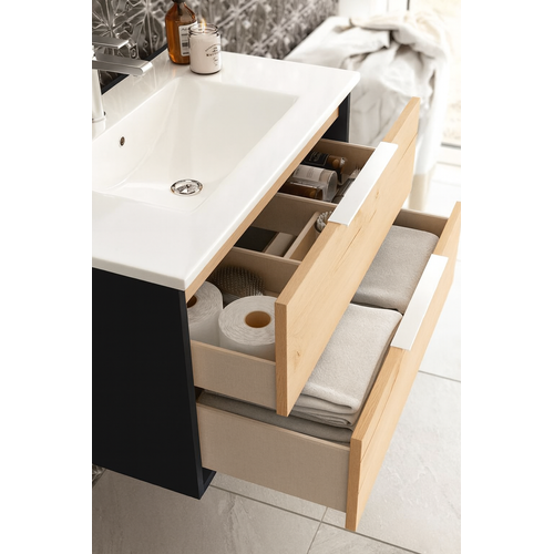 Ensemble Meuble Duox Noir/bois 79,5cm