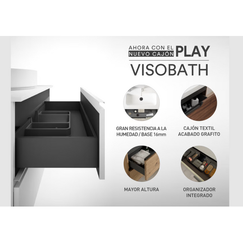 Meuble De Salle De Bain Box Gris Brillant 100cm