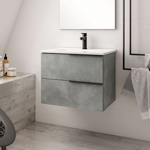 Ensemble Meuble Vasque Black Triskel Gris 60cm