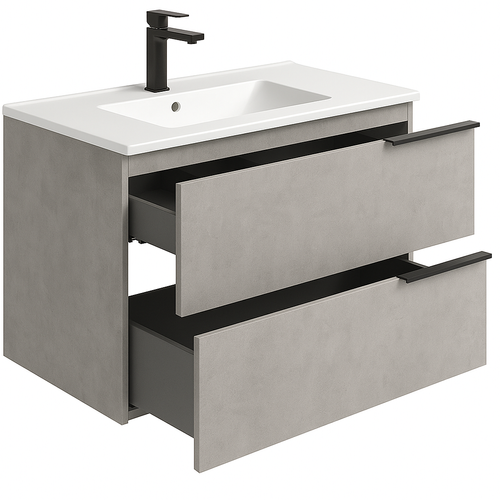 Ensemble Meuble Vasque Black Triskel Gris 60cm