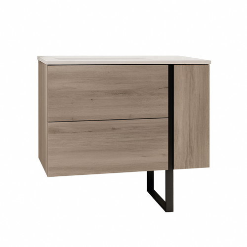 Ensemble Meuble Vasque Black Onix Sur Pied Iron Aok 100cm