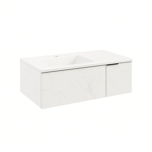 Ensemble Meuble Vasque Black Helsinki 100cm Marmol