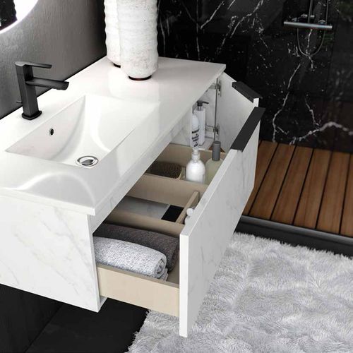 Ensemble Meuble Vasque Black Helsinki 80cm Marmol