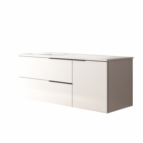 Ensemble Meuble Vasque Black Capri 120cm Blanc Laqué