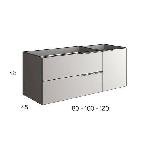 Ensemble Meuble Vasque Black Capri 120cm Blanc Laqué