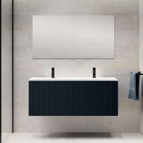 Ensemble Meuble Bari + Vasque Céramique Flat - 120cm Navy