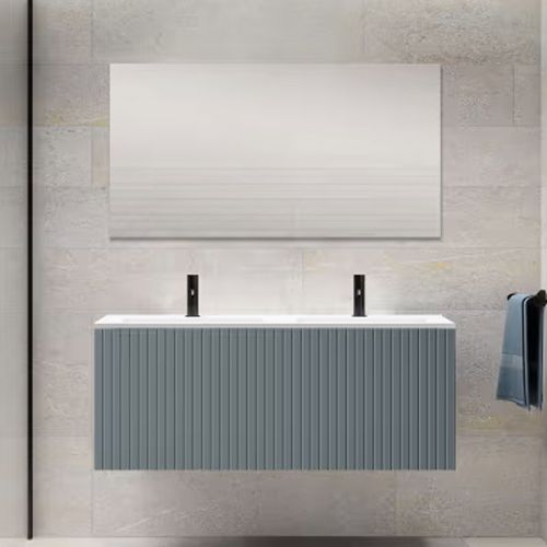 Ensemble Meuble Bari + Vasque Céramique Flat - 120cm Avio