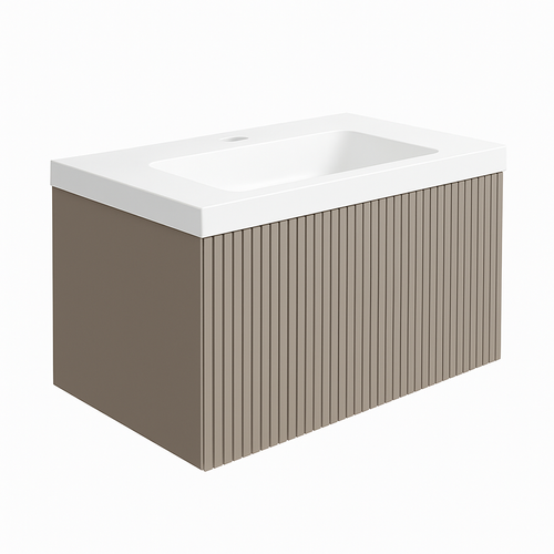 Ensemble Meuble Bari + Vasque Céramique Flat - 100cm Quarzo