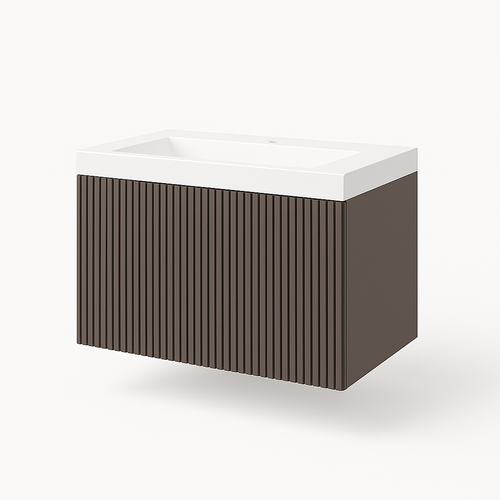 Ensemble Meuble Bari + Vasque Céramique Flat - 100cm Ceniza