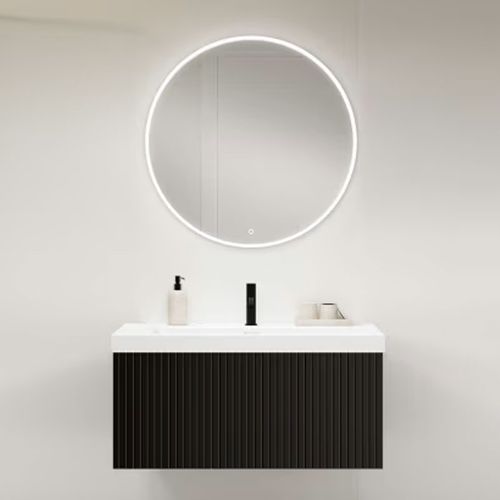 Ensemble Meuble Bari + Vasque Céramique Flat - 80cm Noir