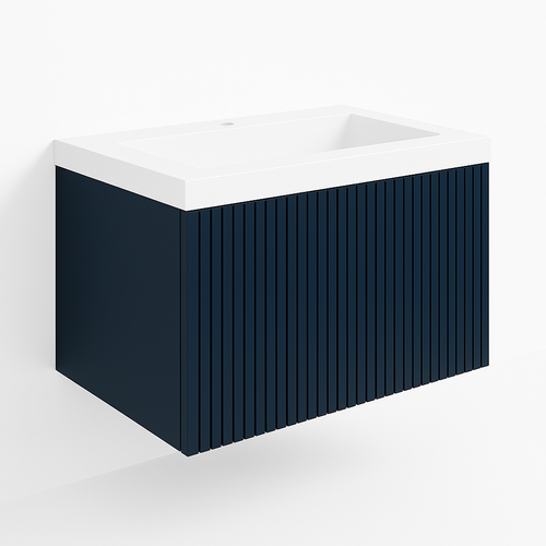 Ensemble Meuble Bari + Vasque Céramique Flat - 80cm Navy
