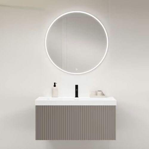 Ensemble Meuble Bari + Vasque Céramique Flat - 60cm Quarzo