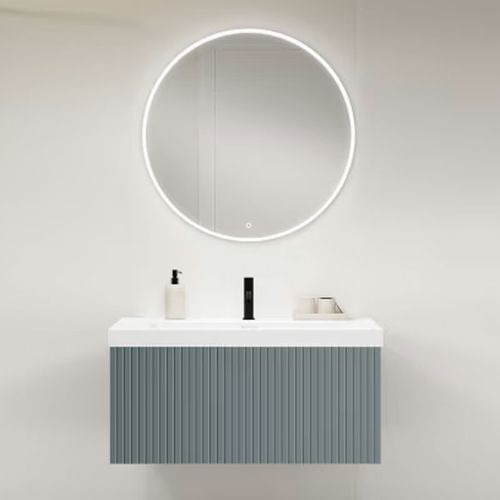 Ensemble Meuble Bari + Vasque Céramique Flat - 60cm Avio