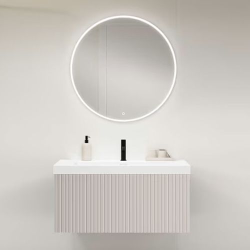 Ensemble Meuble Bari + Vasque Céramique Flat - 60cm Cotton