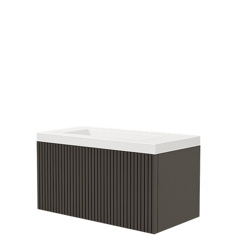 Ensemble Meuble Bari + Vasque Céramique Flat - 60cm Cotton