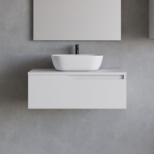 Meuble De Salle De Bain 80cm Avec Cuve - Sans Miroir - 1 Tiroir - Blanc - Cadix