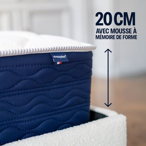 Matelas Mousse LUMEA ONE PLUS 90x200cm Accueil Mémoire De Forme Épais. 20cm