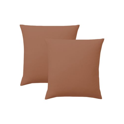 Taies D'oreillers 65x65cm - Mocca Mousse - Satin De Coton