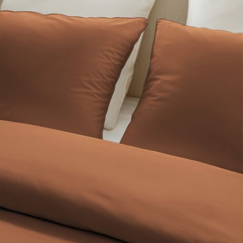 Housse De Couette 220x240cm - Mocca Mousse - Satin De Coton
