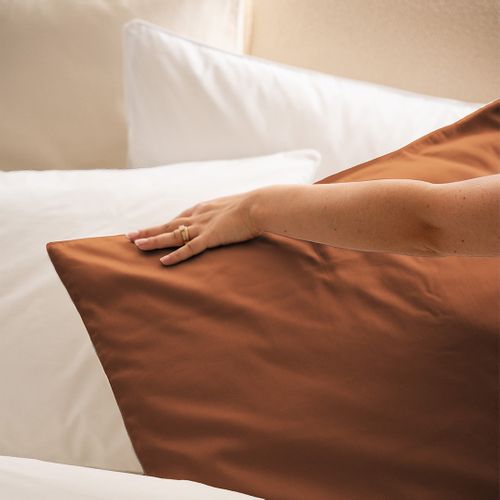 Taies D'oreillers 50x70cm - Blanc - Satin De Coton