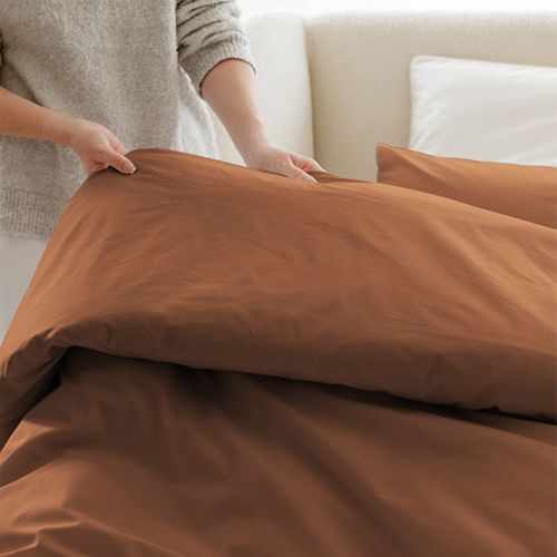 Housse De Couette 220x240cm - Blanc - Satin De Coton