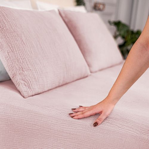 Taies D'oreillers 50x70cm - Peach Blush - Gaze De Coton