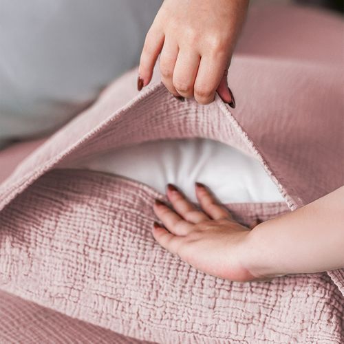 Taies D'oreillers 50x70cm - Peach Blush - Gaze De Coton